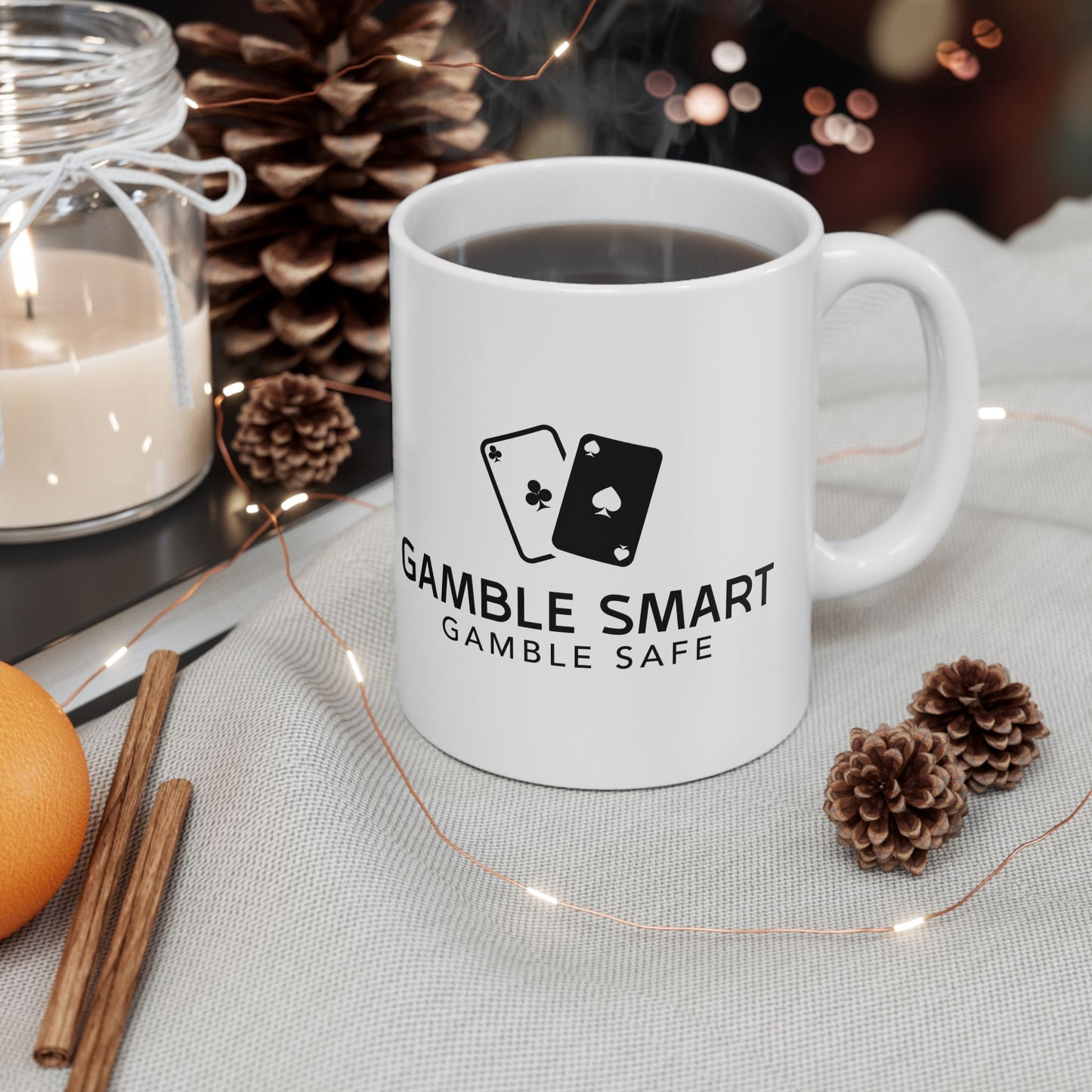 "Gamble Smart" Ceramic Mug, (11oz, 15oz)