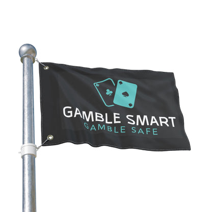 Gamble Smart Flag — Double-Sided Casino Safety Banner