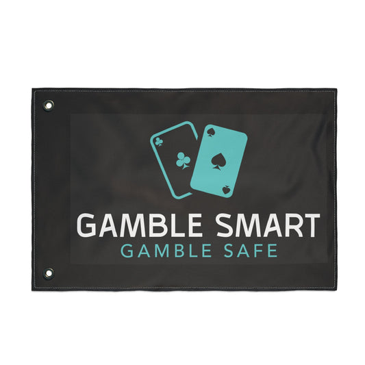 Gamble Smart Flag — Double-Sided Casino Safety Banner