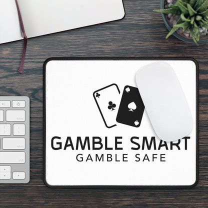 Gamble Smart Gaming Mouse Pad — ‘Gamble Smart, Gamble Safe’ Poker Desk Mat