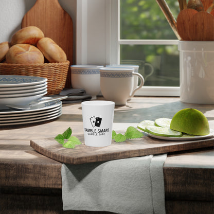 Gamble Smart Shot Glass — "Gamble Smart, Gamble Safe" Casino Drinking Glass
