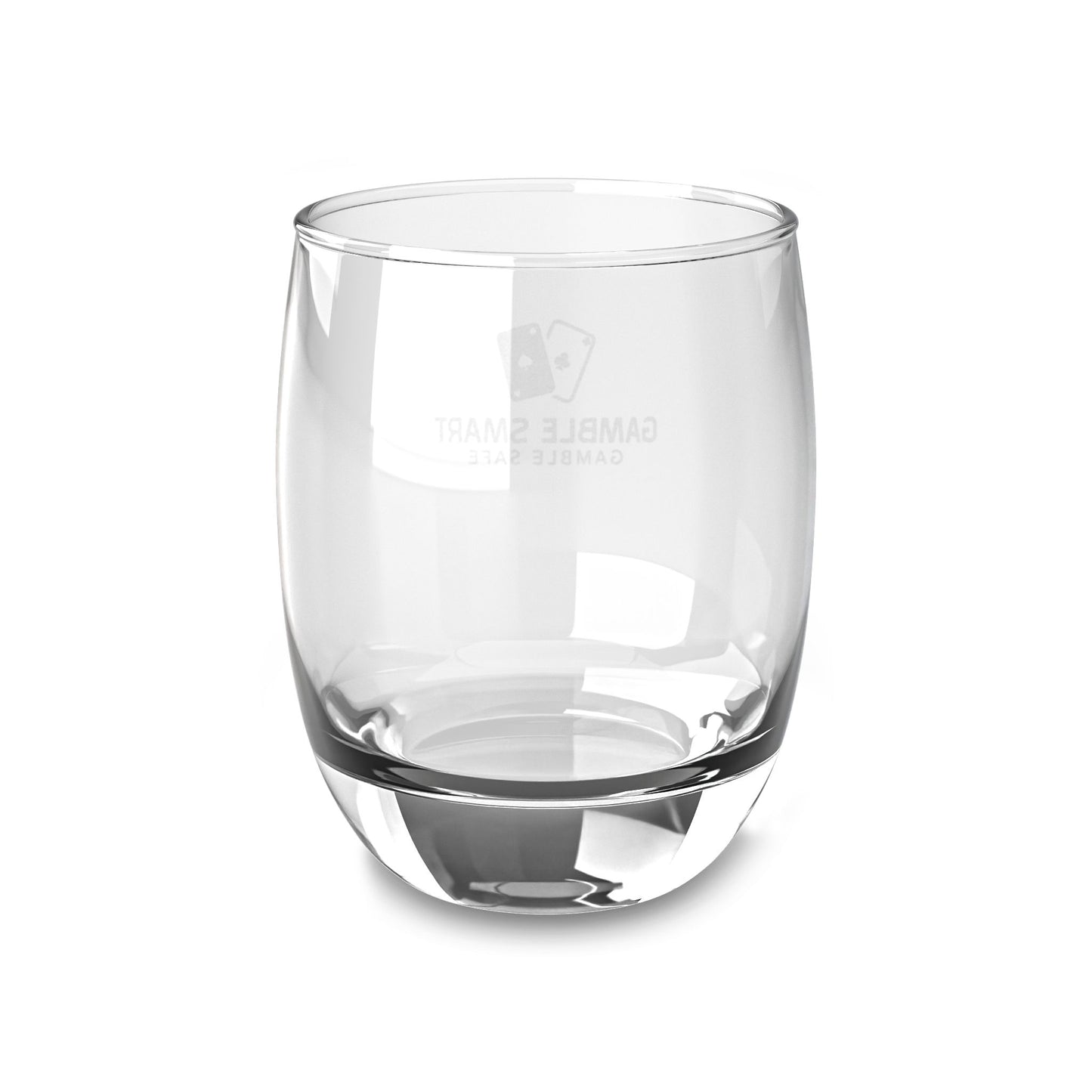 Engraved 6oz Whiskey Glass — Personalized Rocks Glass for Whiskey Lovers | 'Gamble Smart' Design