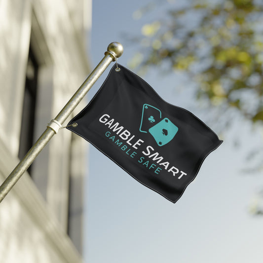 Gamble Smart Flag — Double-Sided Casino Safety Banner