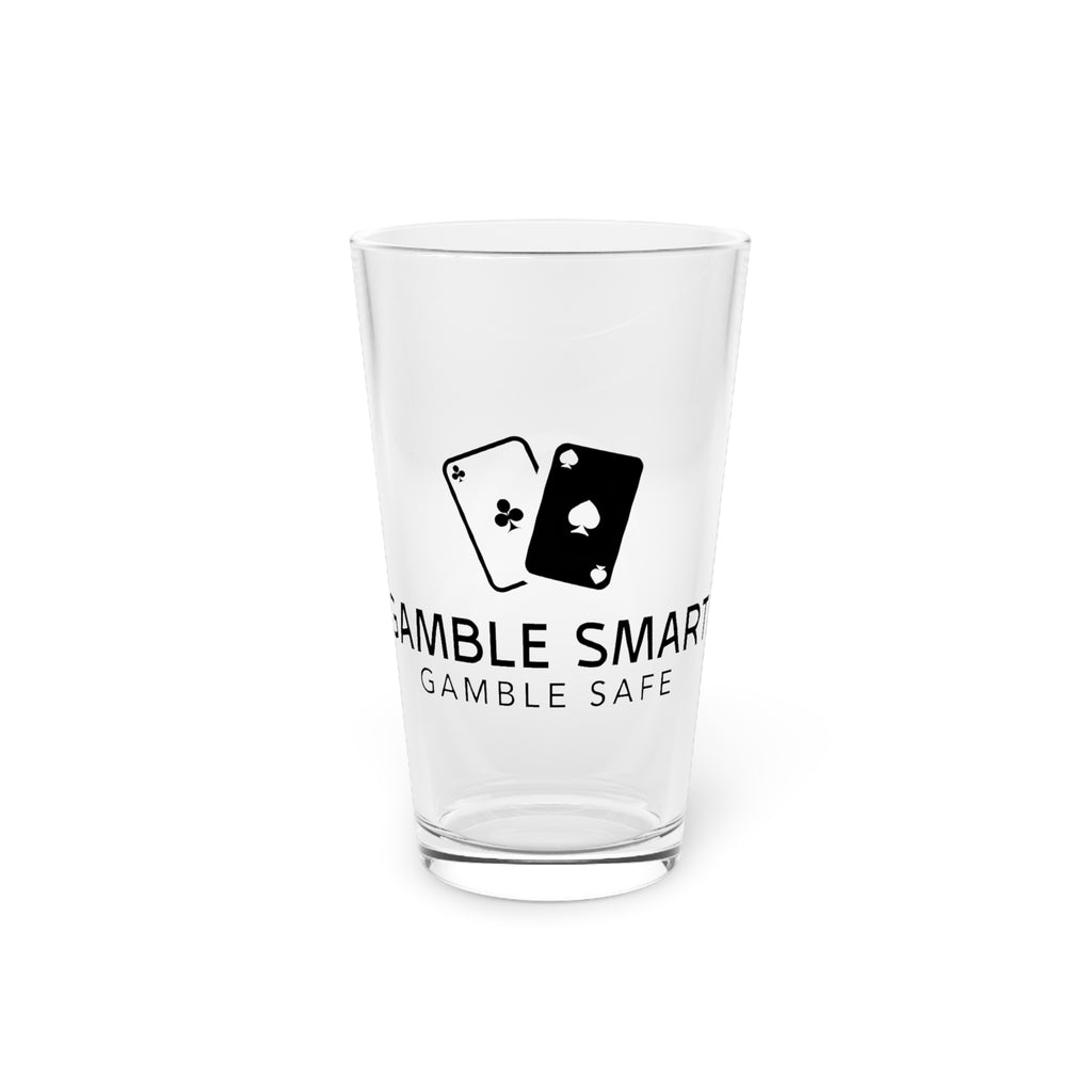 Gambler’s Pint Glass 16oz – Playing Cards Beer Glass