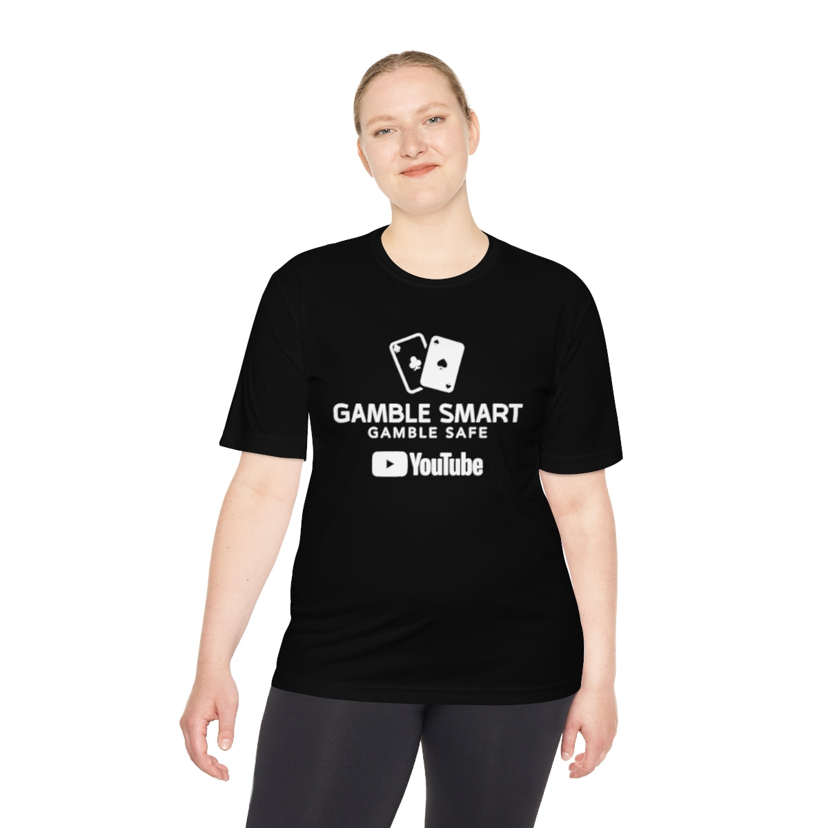 Gamble Smart Black Shirt . white logo with QR logo on back. image 4