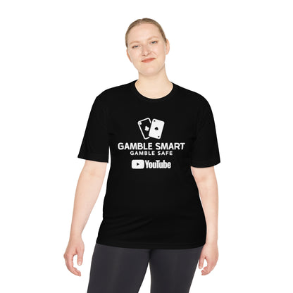Gamble Smart Black Shirt . white logo with QR logo on back. image 4