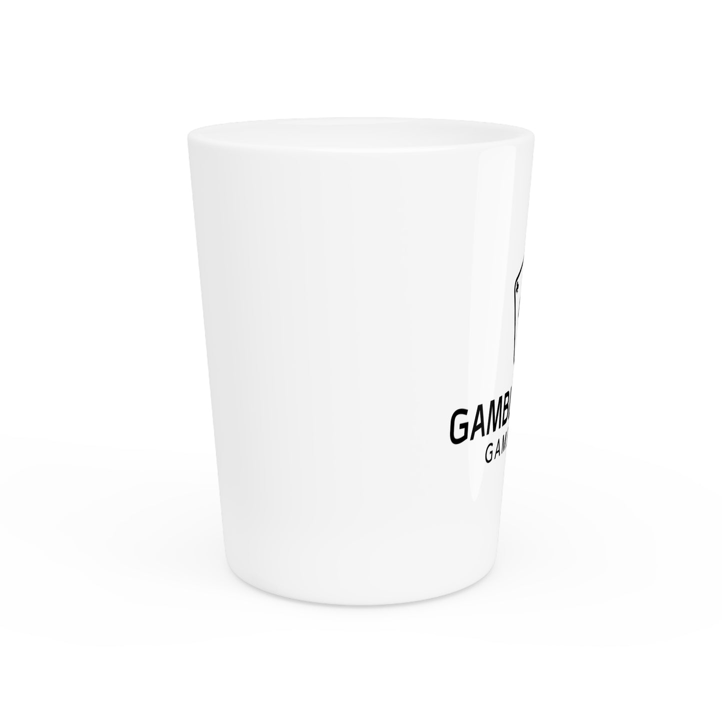 Gamble Smart Shot Glass — "Gamble Smart, Gamble Safe" Casino Drinking Glass