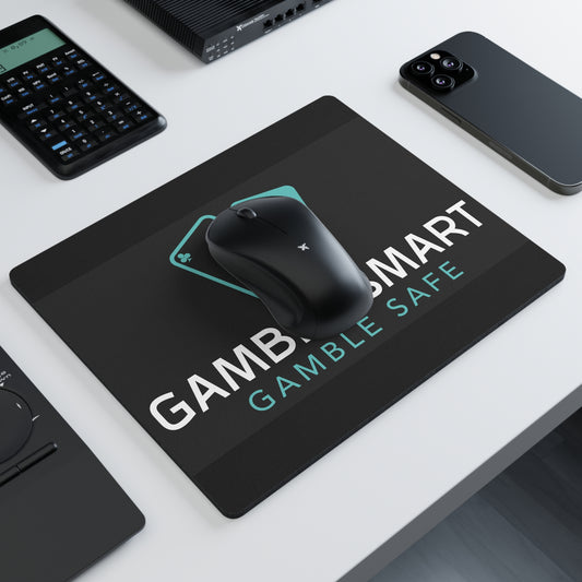 Gamble Smart Gamble Safe Rectangular Mouse Pad — Responsible Gambling Desk Mat