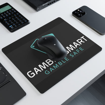 Gamble Smart Gamble Safe Rectangular Mouse Pad — Responsible Gambling Desk Mat