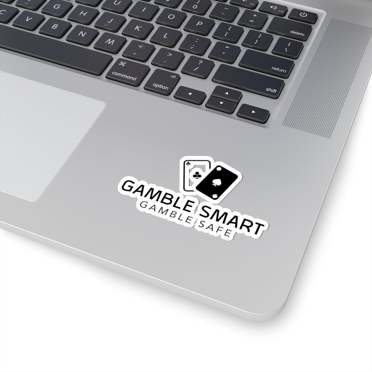 Gamble Smart Kiss-Cut Sticker — 'Gamble Smart, Gamble Safe' Poker Card Decal