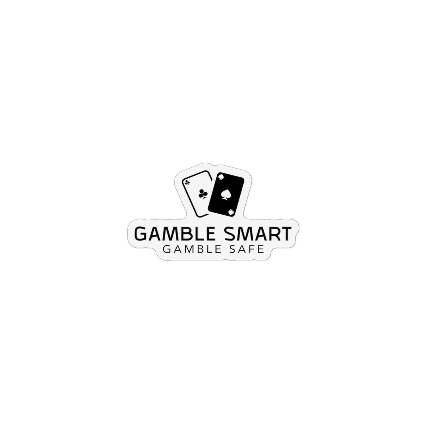 Gamble Smart Custom Shape Magnet — 'Gamble Smart, Gamble Safe' Casino Card Logo Magnet
