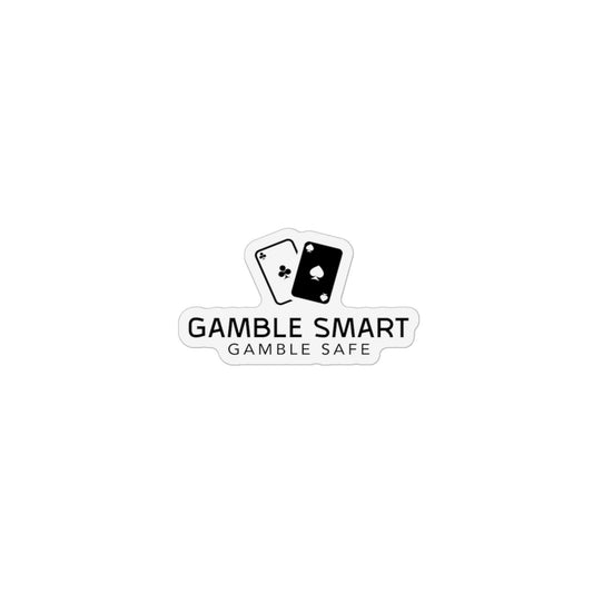 Gamble Smart Custom Shape Magnet — 'Gamble Smart, Gamble Safe' Casino Card Logo Magnet