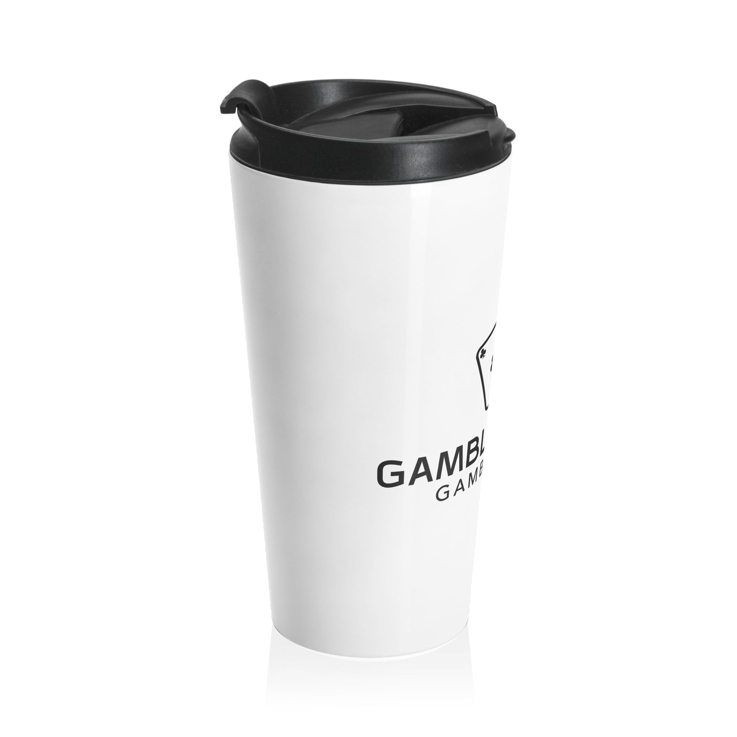 Gamble Smart Stainless Steel Travel Mug – 'Gamble Safely' Poker Card Tumbler
