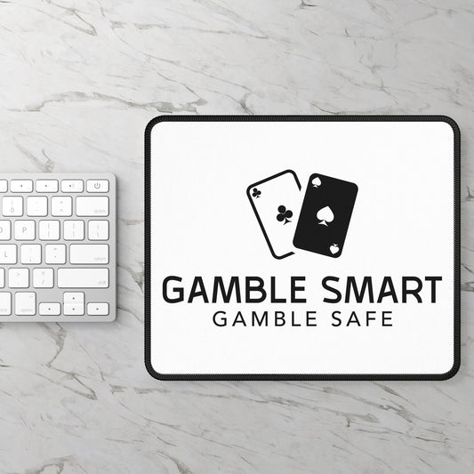 Gamble Smart Gaming Mouse Pad — ‘Gamble Smart, Gamble Safe’ Poker Desk Mat