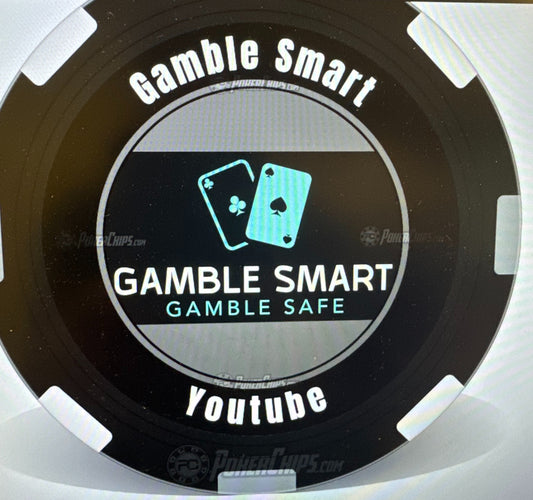 Black Gamble Smart Poker Chip image 0