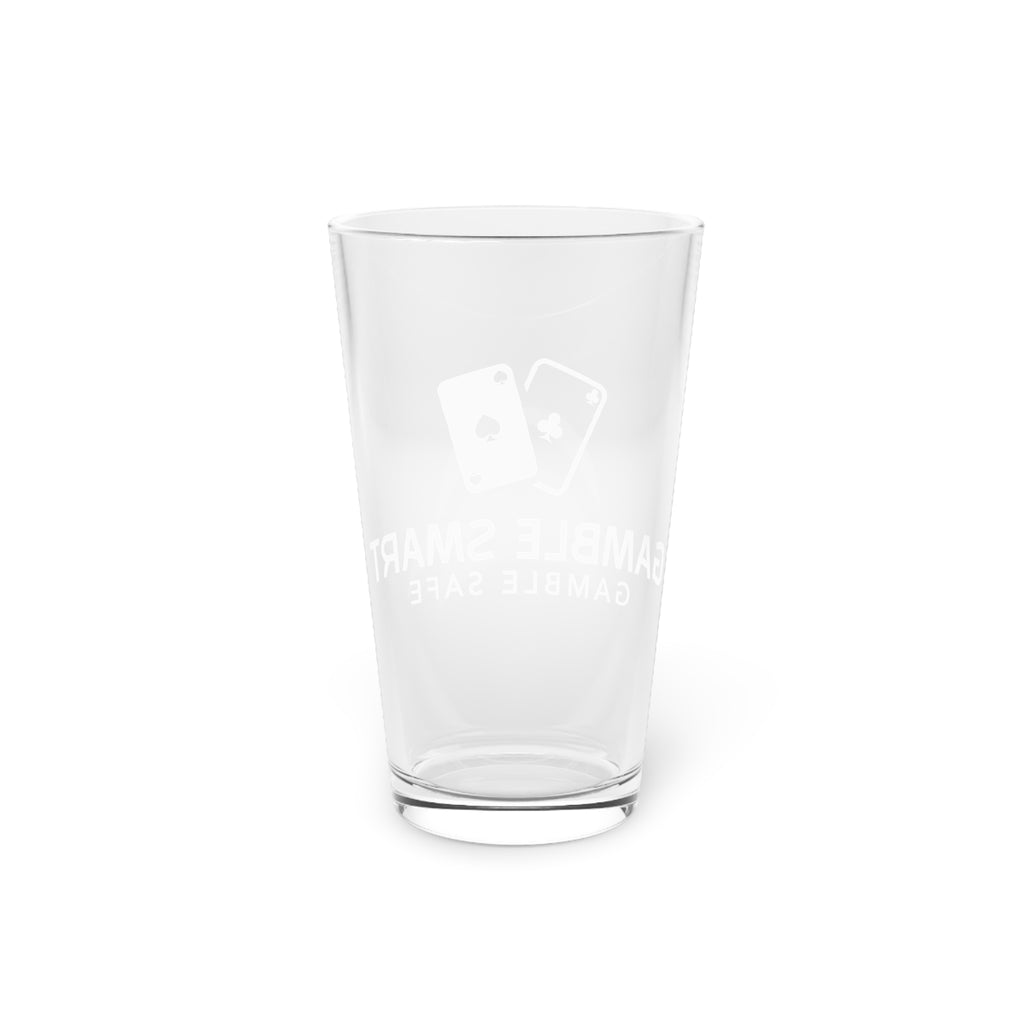 Gambler’s Pint Glass 16oz – Playing Cards Beer Glass